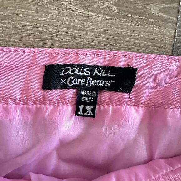 Dolls Kill X Care Bears Pink Mini Skirt Plus Size 1X - Picture 4 of 4